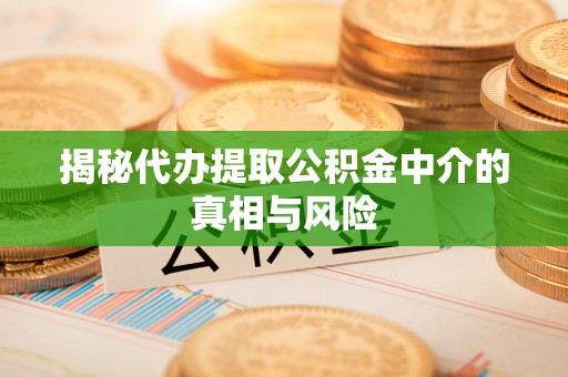 秀峰揭秘代办提取公积金中介的真相与风险