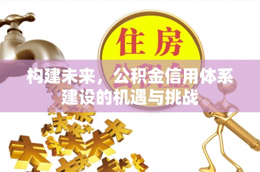秀峰构建未来，公积金信用体系建设的机遇与挑战